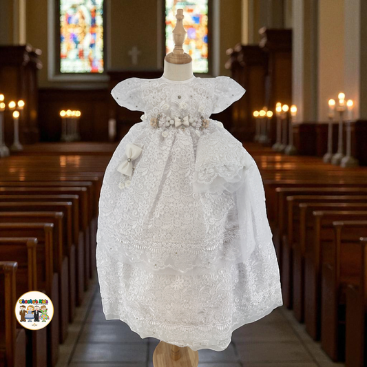 Girls Baptism Dress - (Luciana)