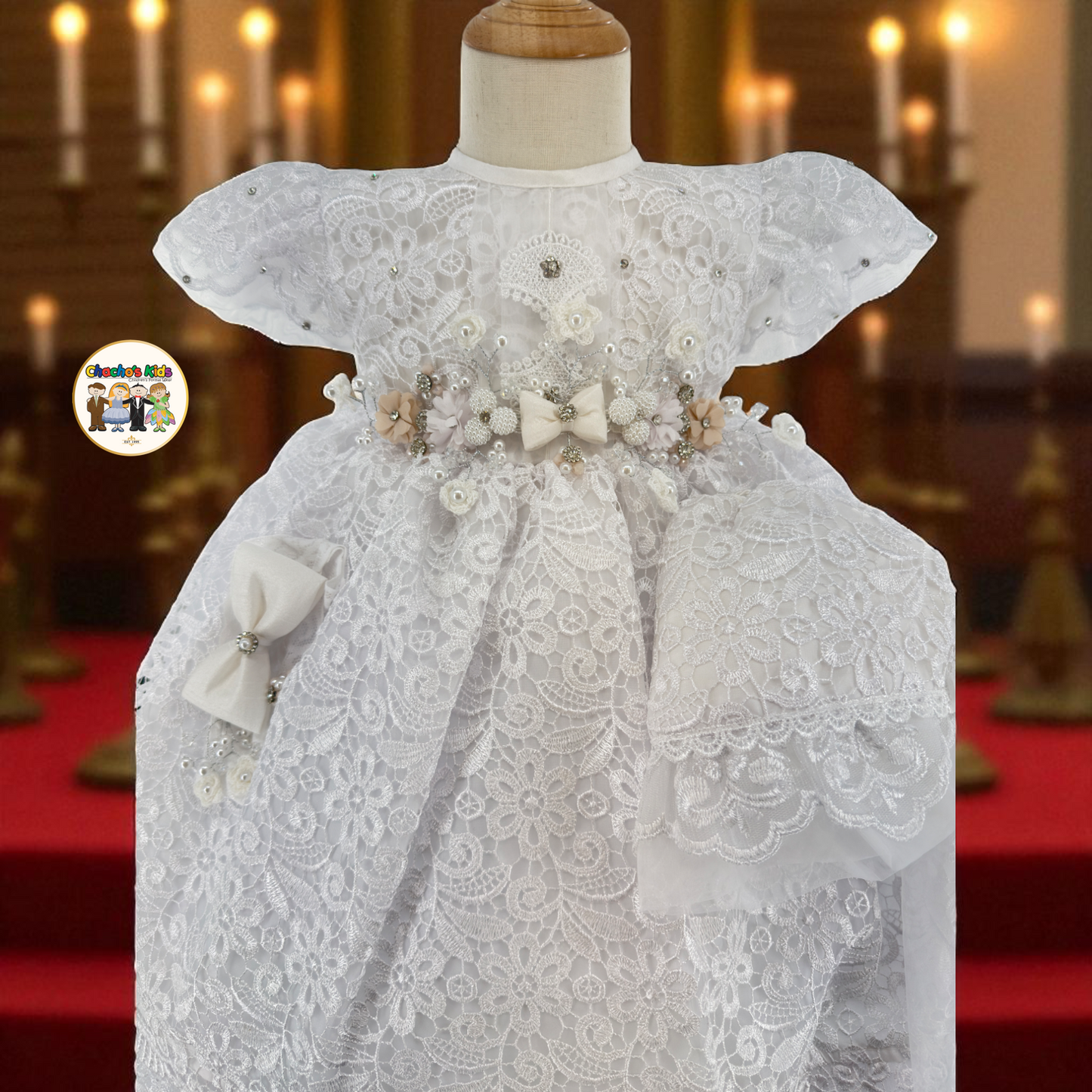 Girls Baptism Dress - (Luciana)