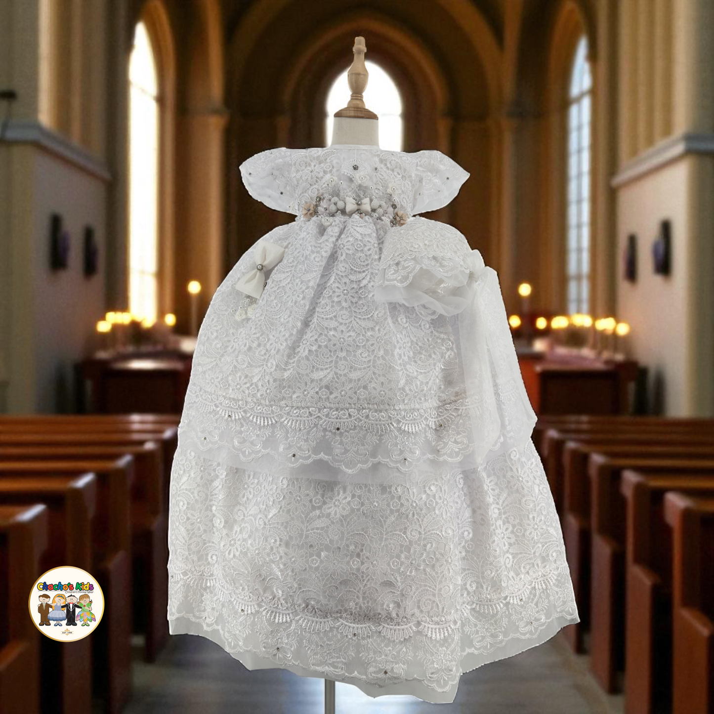 Girls Baptism Dress - (Luciana)