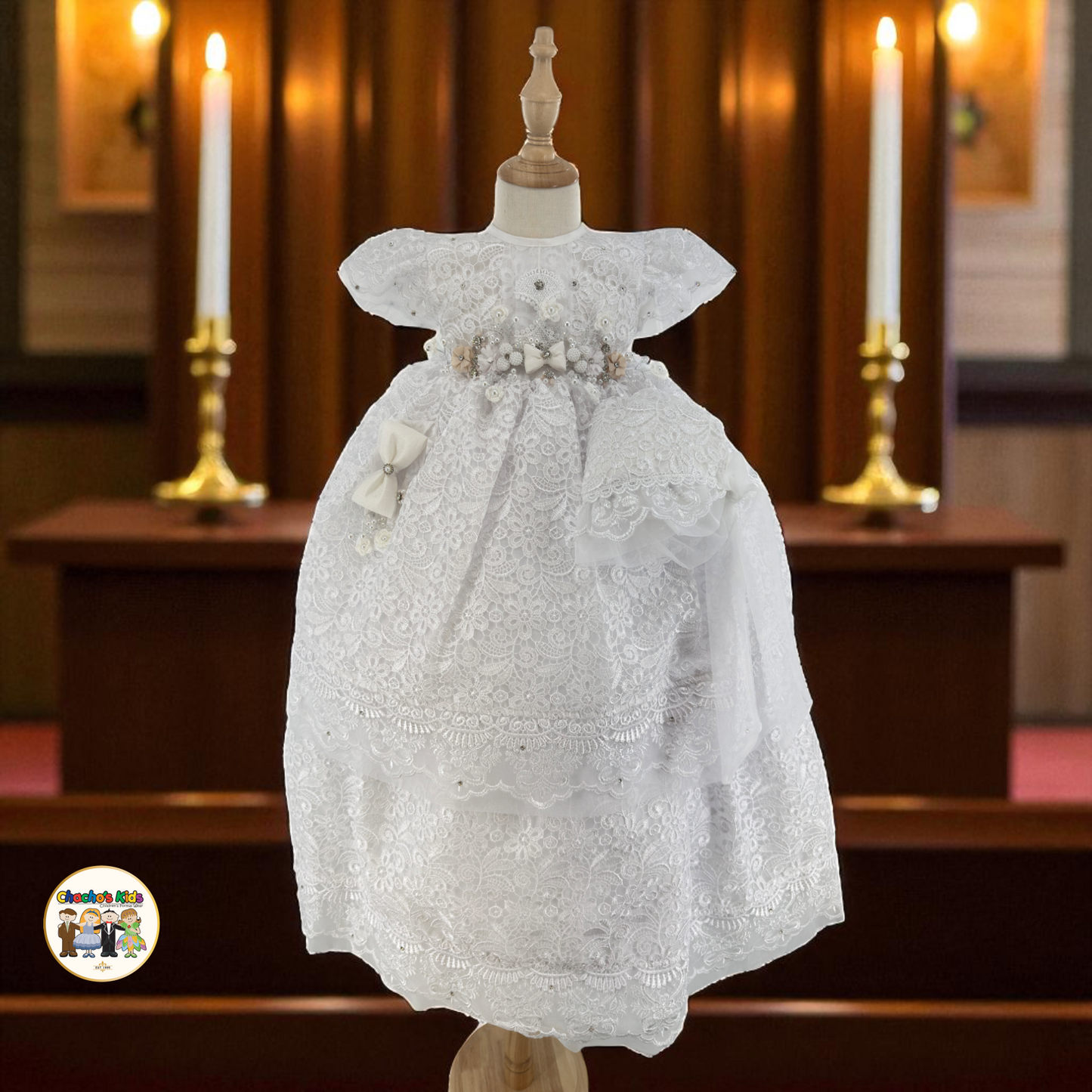 Girls Baptism Dress - (Luciana)