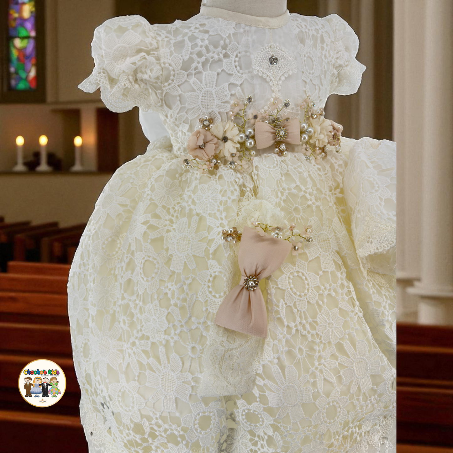Girls Baptism Dress - (Luciana)