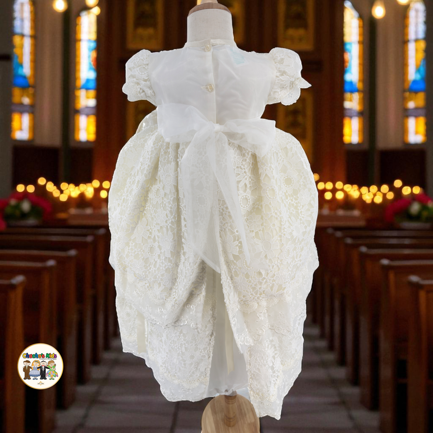 Girls Baptism Dress - (Luciana)