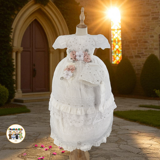 Girls Baptism Dress - (Arely)