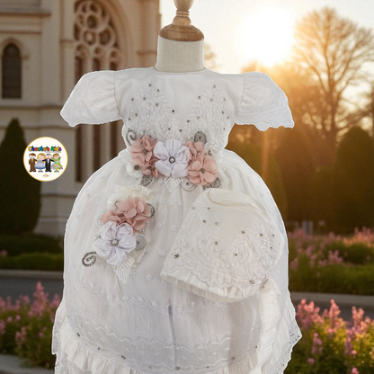 Girls Baptism Dress - (Arely)