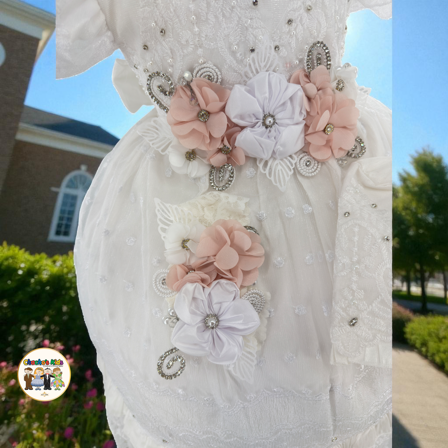 Girls Baptism Dress - (Arely)