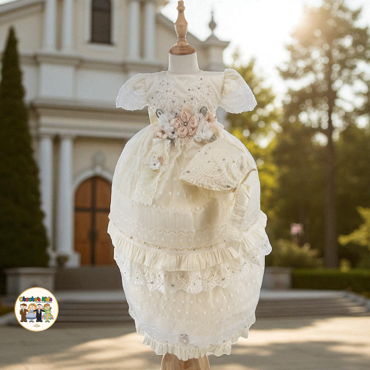 Girls Baptism Dress - (Arely)