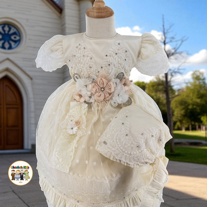 Girls Baptism Dress - (Arely)