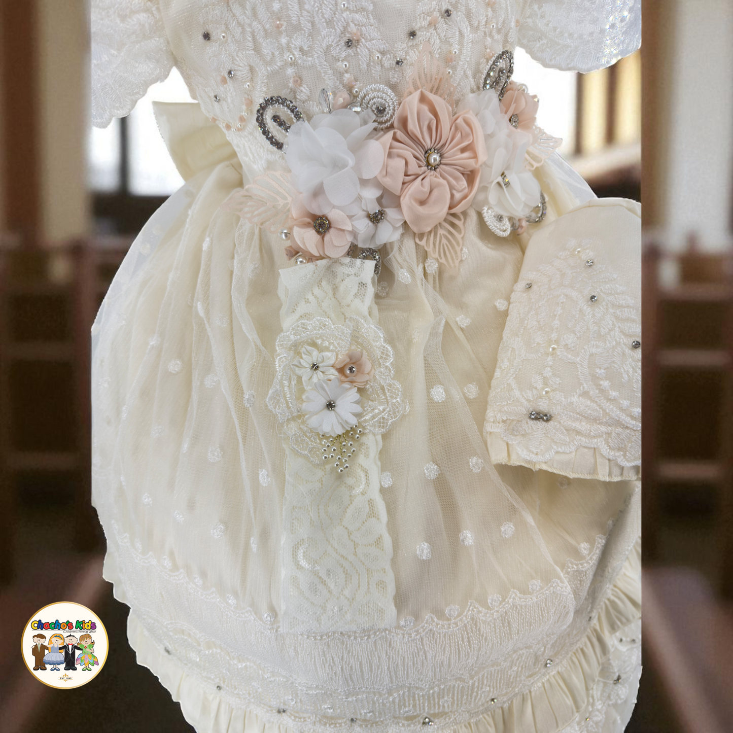 Girls Baptism Dress - (Arely)