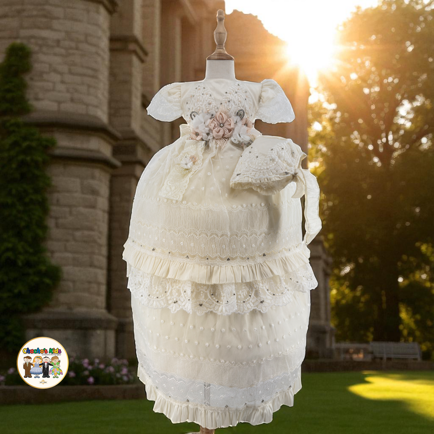 Girls Baptism Dress - (Arely)