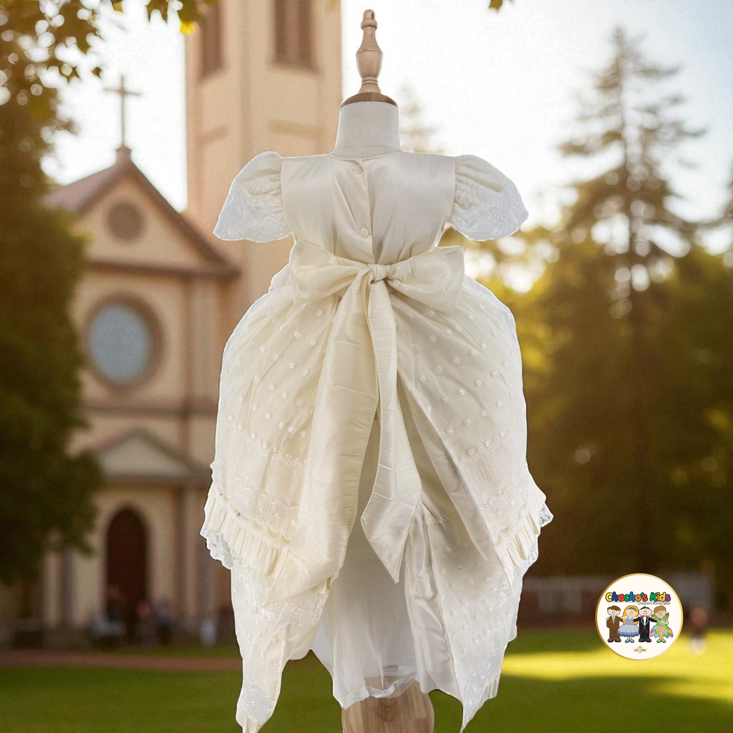 Girls Baptism Dress - (Arely)