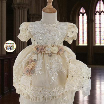 Girls Baptism Dress- Ivory (Alana)
