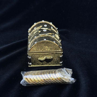 2-1/4" Gold Double Heart Chest Set (825-GLD)