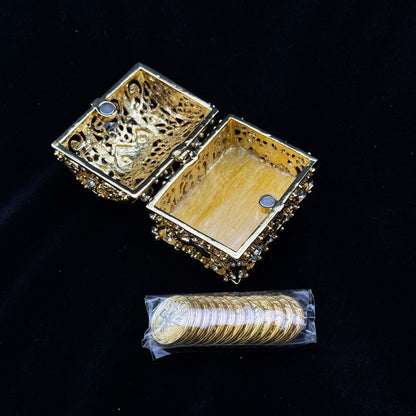 2-1/4" Gold Double Heart Chest Set (806-GLD)