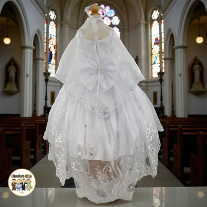 Girls Baptism Dress Virgin Mary-White (442)