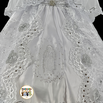 Girls Baptism Dress Virgin Mary-White (442)