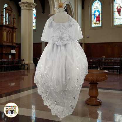 Girls Baptism Dress - White (462)