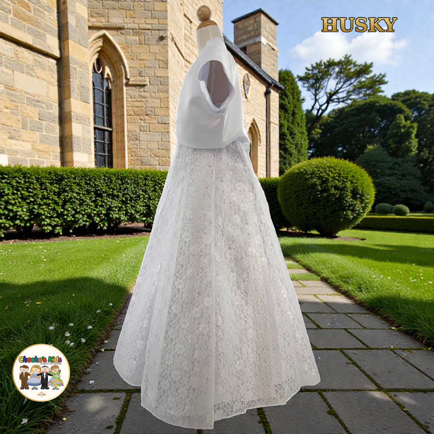 First Communion White Dress-Husky (1515)