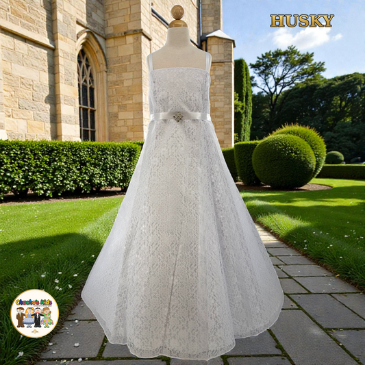 First Communion White Dress-Husky (1515)