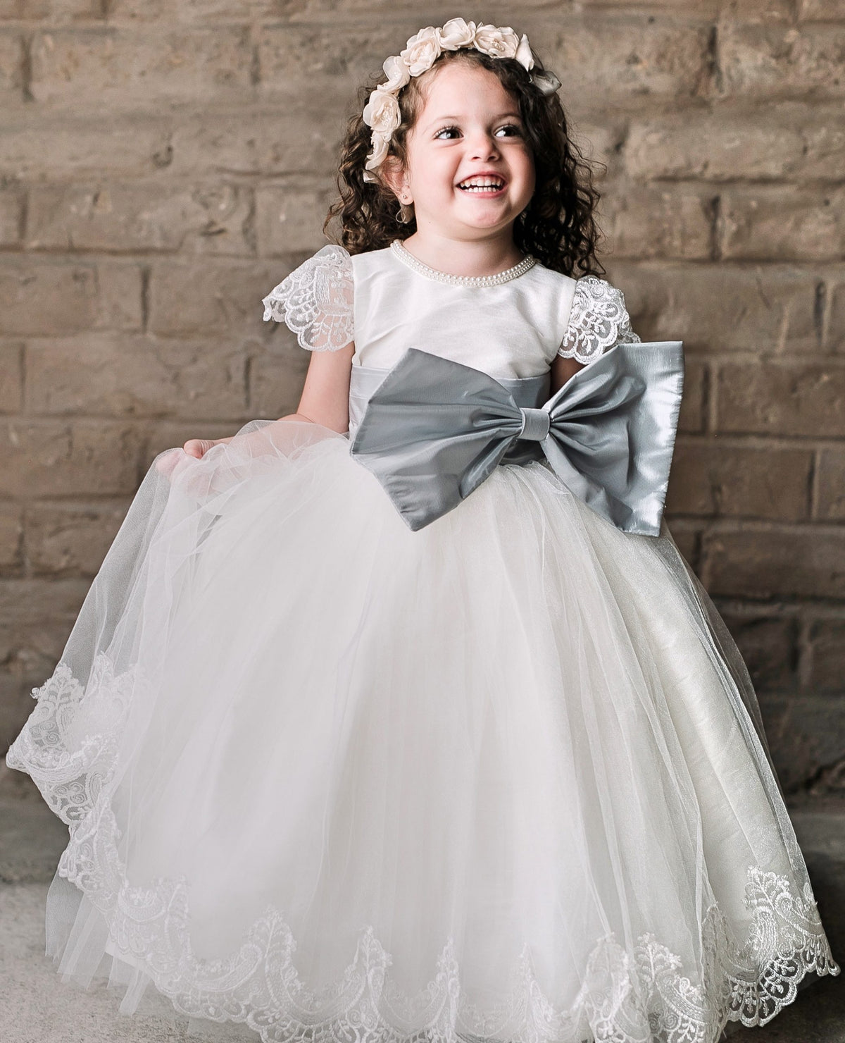 Marisol-Girls-Gray/Ivory-2-Chacho's Kids