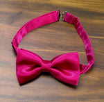 Satin Bow Tie (Fuchsia)-Boys-Fuchsia-Chacho’s Kids