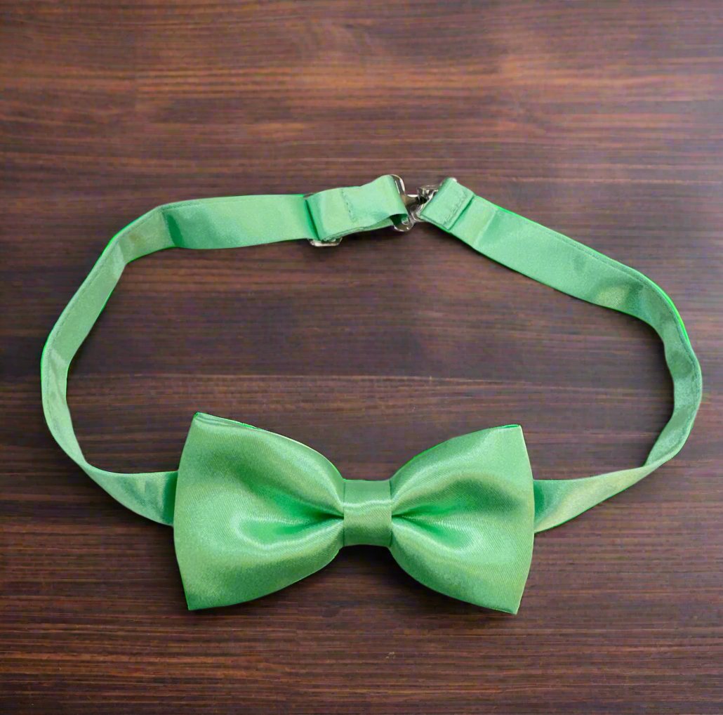 Satin Bow Tie (Mint Green)-Boys-Mint Green-Chacho’s Kids