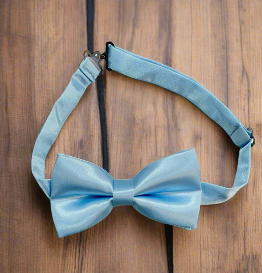 Satin Bow Tie (Baby Blue)