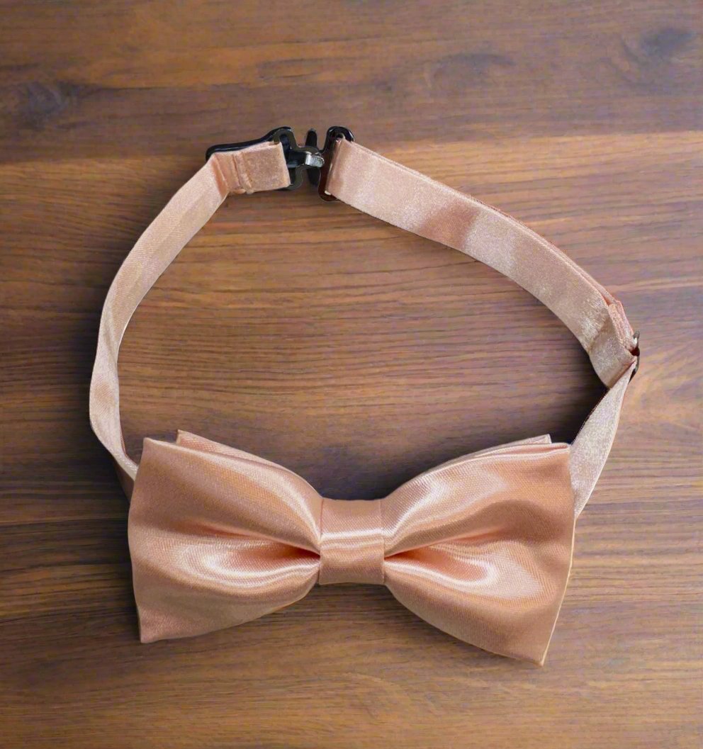 Satin Bow Tie (Blush)-Boys-Blush-Chacho’s Kids