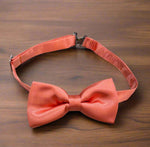 Satin Bow Tie (Coral)-Boys-Coral-Chacho’s Kids