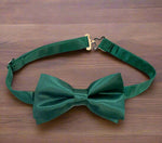 Satin Bow Tie (Hunter Green)-Boys-Hunter Green-Chacho’s Kids