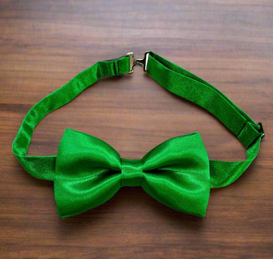 Satin Bow Tie (Emerald Green)