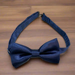 Satin Bow Tie (Navy Blue)-Boys-Navy Blue-Chacho’s Kids