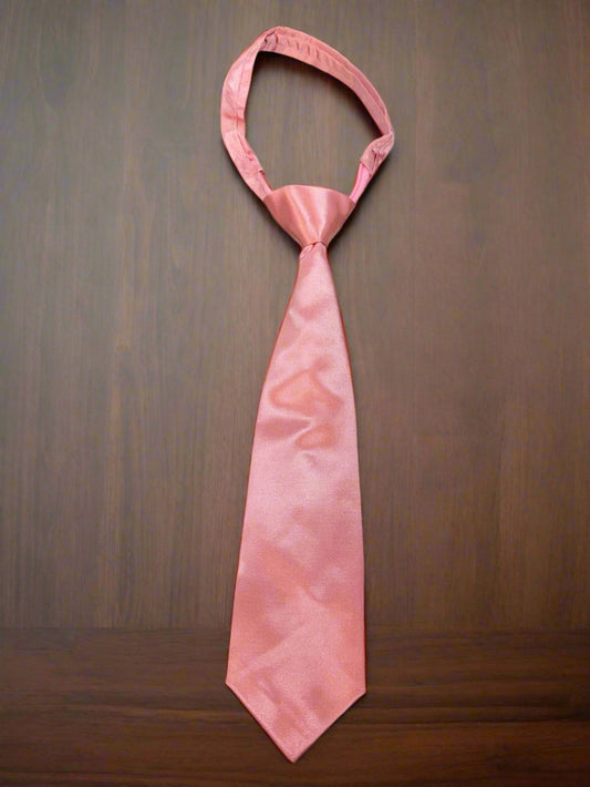 Satin Zipper Tie (Rose Gold)