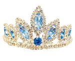 Girls Princess Tiara (0564)-Girls-Blue/Silver-Chacho's Kids
