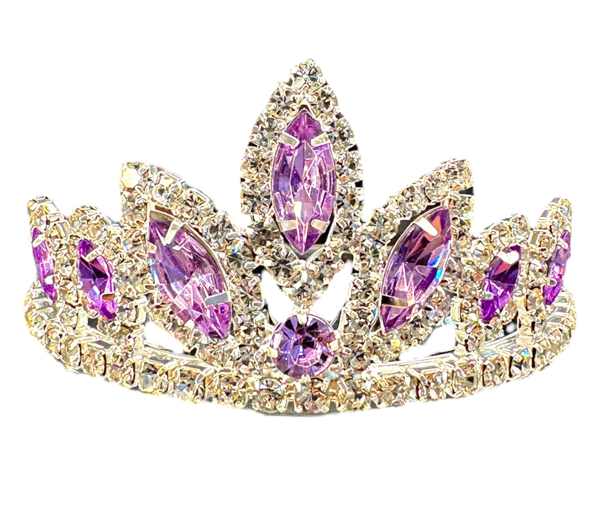 Girls Princess Tiara (0564)-Girls-Lilac/Silver-Chacho's Kids