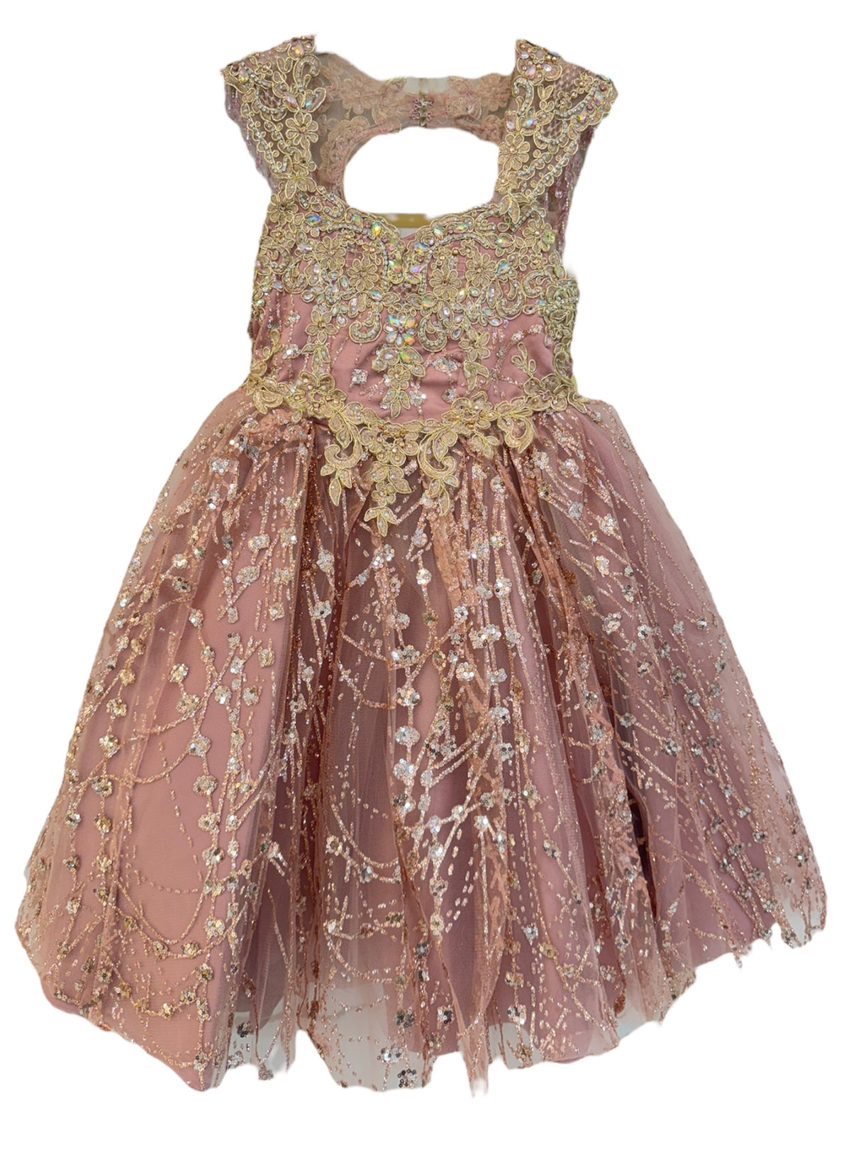 Party / Flower Girl (9008)-Girls-Dusty Rose-2-Chacho's Kids