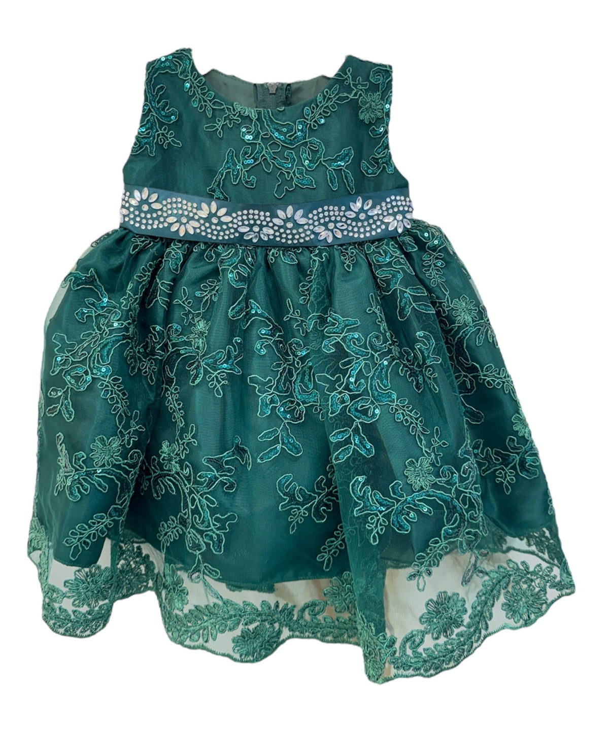 Baby Party / Flower Girl Dress (Rosie)-Girls-Hunter Green-S-Chacho's-Kids