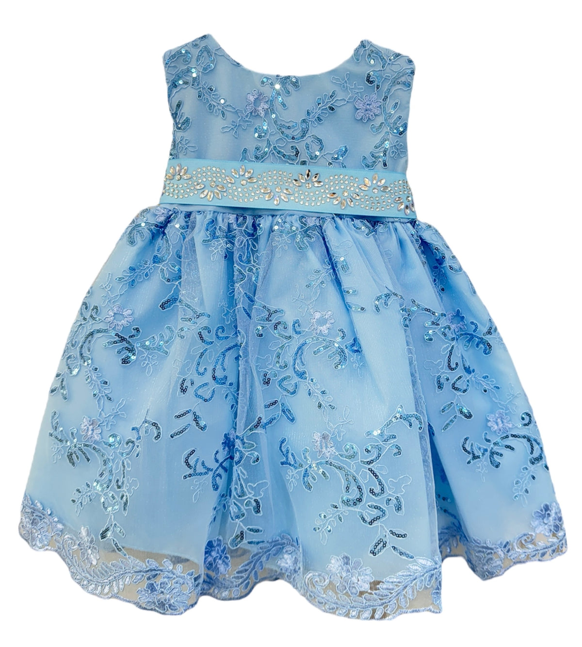 Baby Party / Flower Girl Dress (Rosie)-Girls-Blue-S-Chacho's-Kids