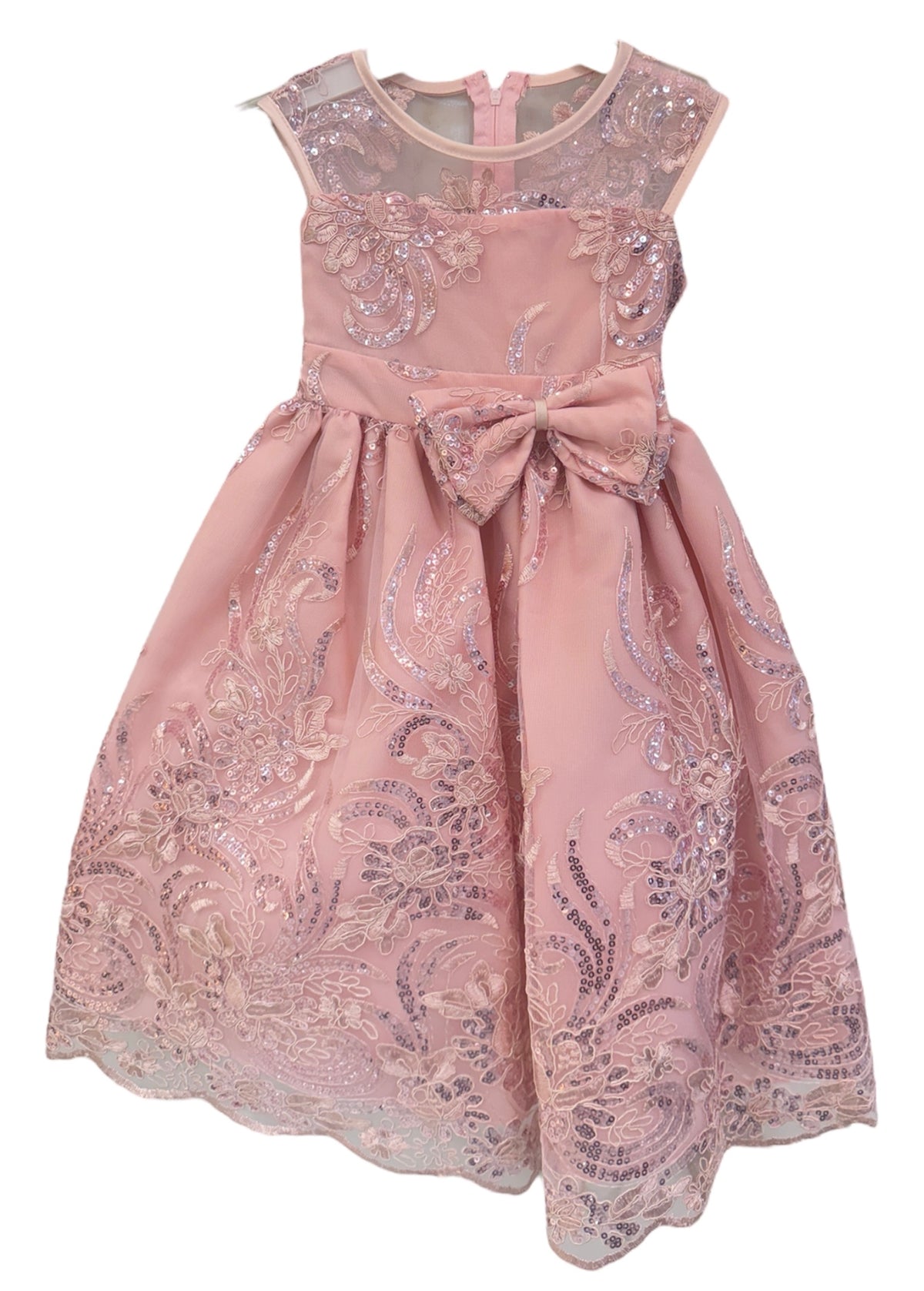 Party/Flower Girl Dress (244)-Girls-Pink-2-Chacho's Kids