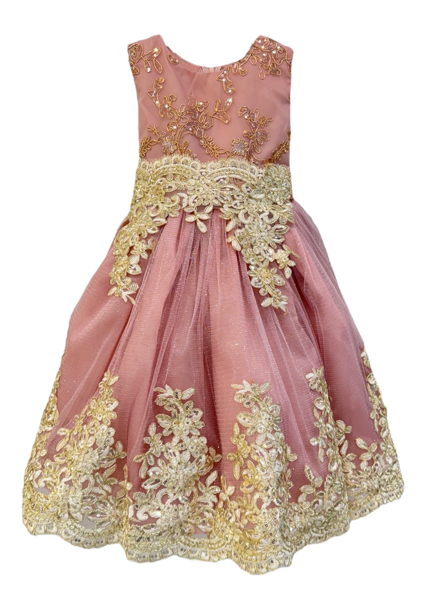 Party / Flower Girl Dress (Sophie) Rose/Gold / 6 Party / Flower Girl Dress (Sophie) Rose/Gold / 6