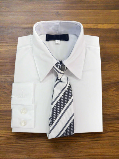 Classic White Dress Shirt w/Tie
