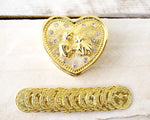 Wedding Arras-2" Gold Heart Wedding Arras Box and Coin Set with Wedding Couple-Chacho's Kids