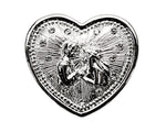Wedding Arras-2" Silver Heart Wedding Arras Box and Coin Set with Wedding Couple-Chacho's Kids