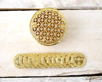 Wedding Arras-2" Gold Round Arras Box & Coin Set with Rhinestones-Chacho's Kids
