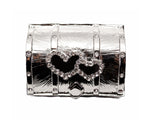 Wedding Arras-2.2" Silver Double Heart Treasure Chest Arras Box and Coin Set-Chacho's Kids