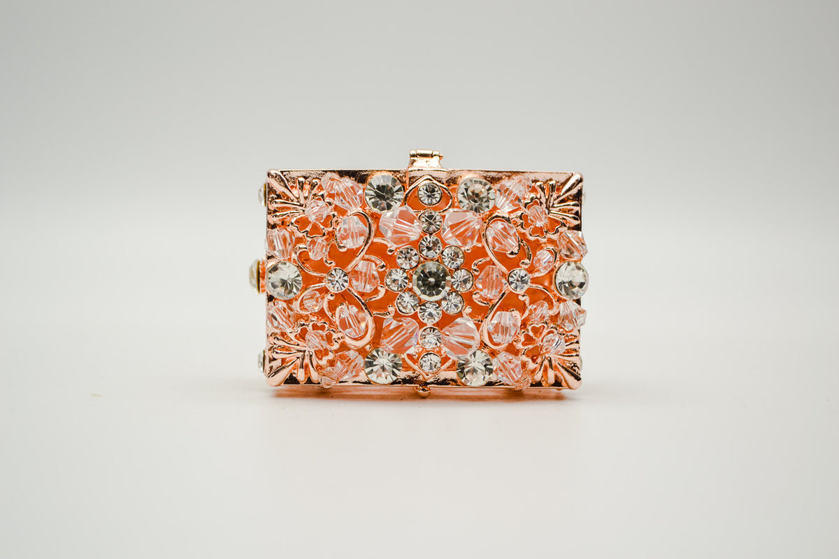 Wedding Arras-2.5" Rose Gold Rectangle Crystal Wedding Arras Set-Chacho's Kids