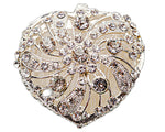 Wedding Arras-2.75" Silver Heart Crystal Wedding Arras Box Set-Chacho's Kids