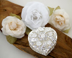 Wedding Arras-2.75" Silver Heart Crystal Wedding Arras Box Set-Chacho's Kids