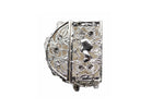 Wedding Arras-2-1/4" Silver Double Heart Crystal Treasure Chest Arras Box & Coin Set-Chacho's Kids