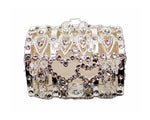 Wedding Arras-2-1/4" Silver Double Heart Crystal Treasure Chest Arras Box & Coin Set-Chacho's Kids