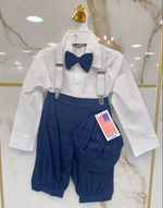 Baby Knee Short Set (106)-Boys-Navy-6M-Chacho’s Kids